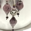 lilac pierres boucles oreilles pendantes