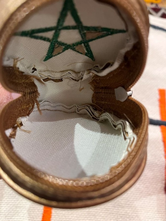 Morocco flag coin purse inside