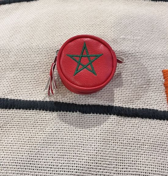 red Morocco flag coin purse