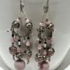 Boucles d'oreilles berbères marocaines artisanales roses