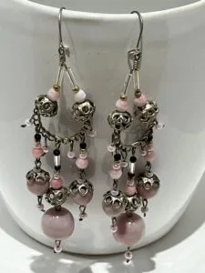 boucles-oreilles-berberes-roses Boucles d'oreilles berbères marocaines artisanales roses