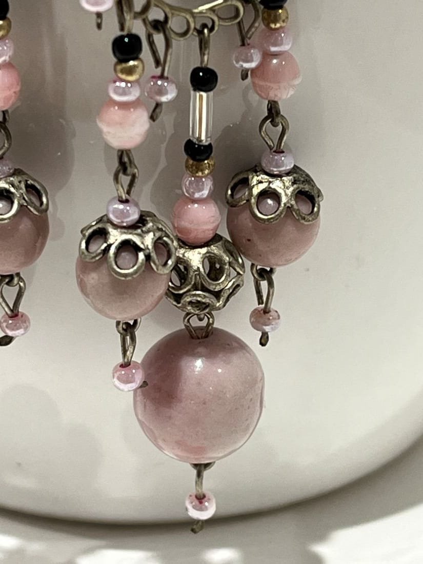 boucles oreilles marocaies confectionnées en argent et pierres naturelles