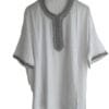 Kaftan-Outfit-tunic tunique blanche jabador marocain pour hommes