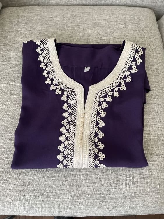 Moroccan-Kaftan-Top-front Chemise marocaine pour homme