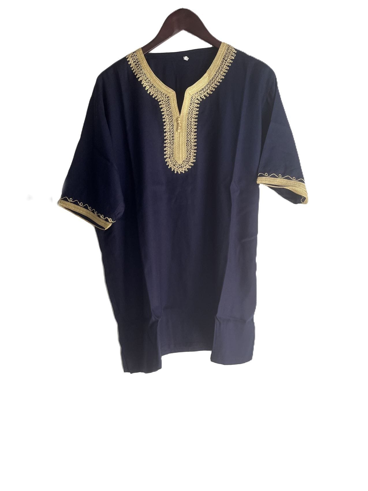 tunique blue et or jabador marocain