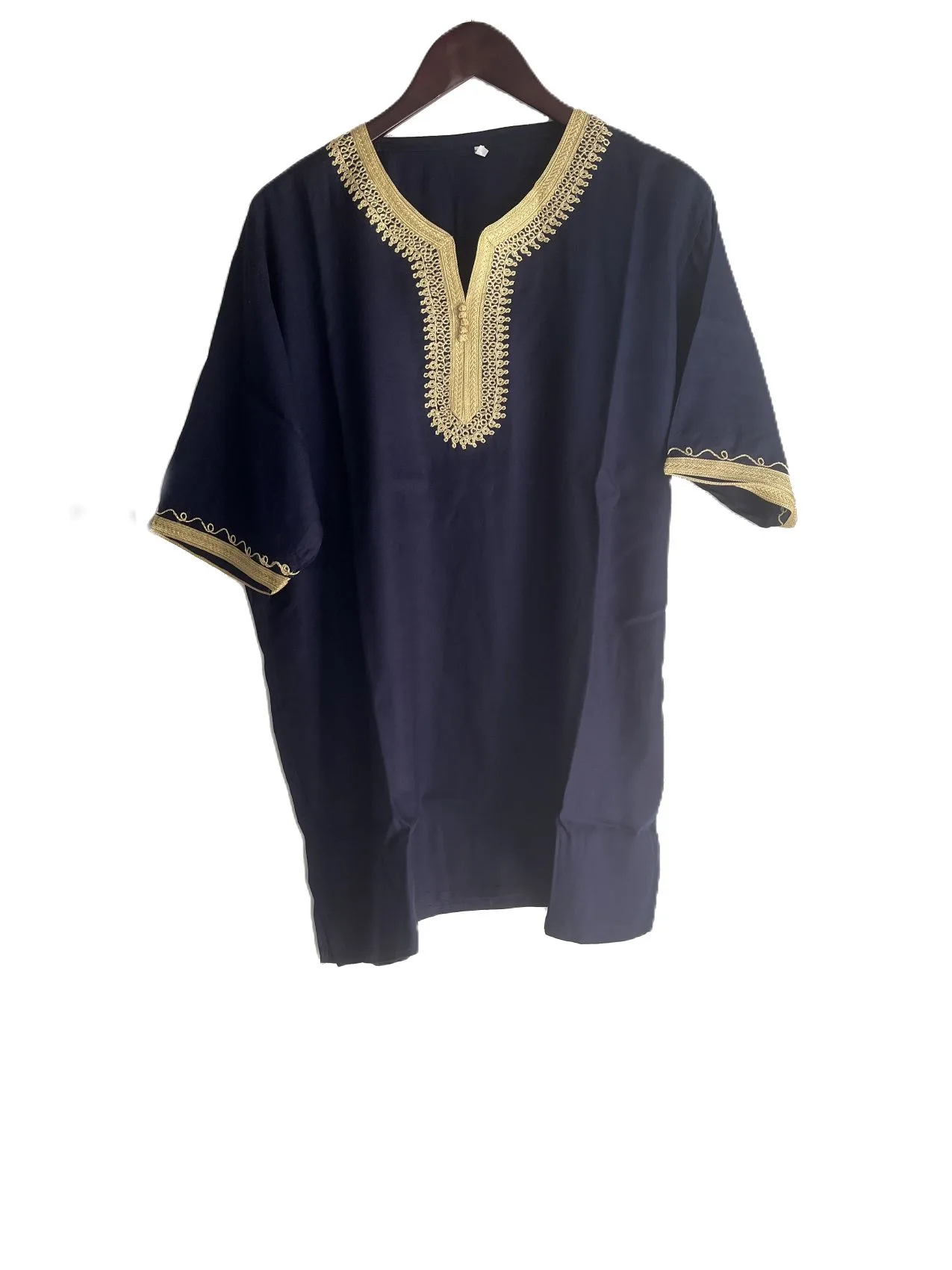 tunique blue et or jabador marocain