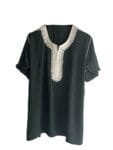 Moroccan-kaftan-tunic-top Tunique verte en coton pour homme