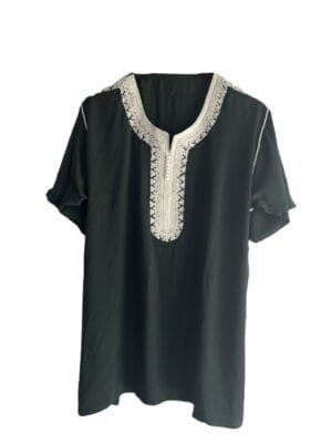 Tunique verte en coton pour homme