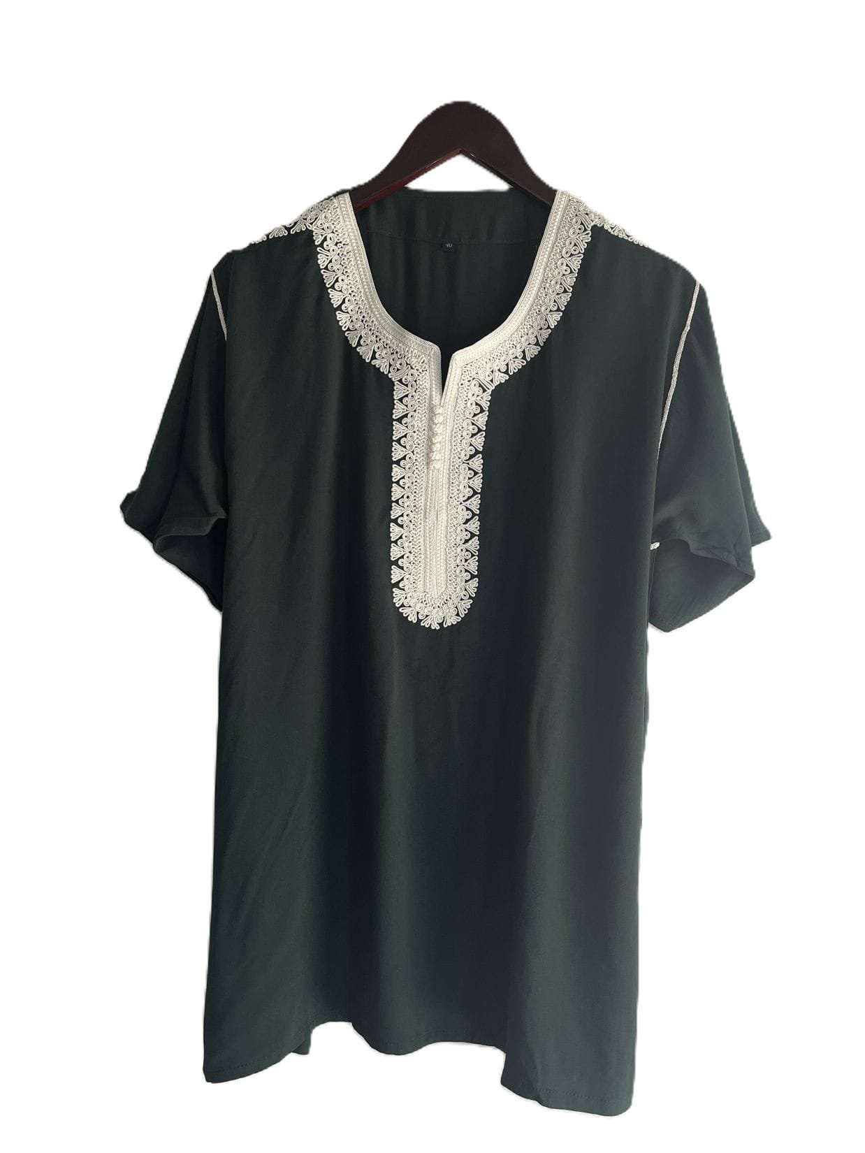 top marocain vert en cotton