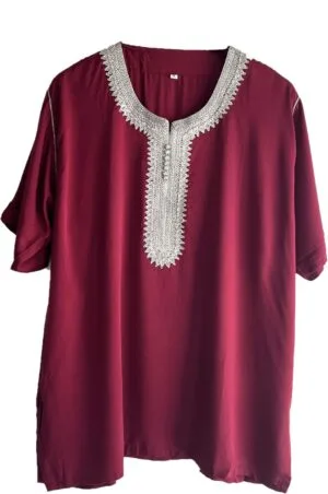 Moroccan-men's-red-tunic1 tunique rouge marocaine homme faite main