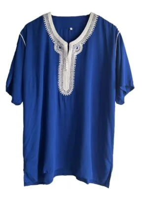 Moroccan-top-blue tunique marocaine blue