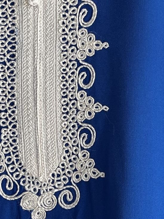 kaftan top bleu