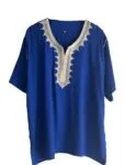 tunique blue marocaine authentique