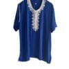 Moroccan woman blue tunic