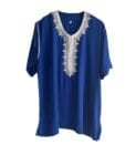 Moroccan woman blue tunic