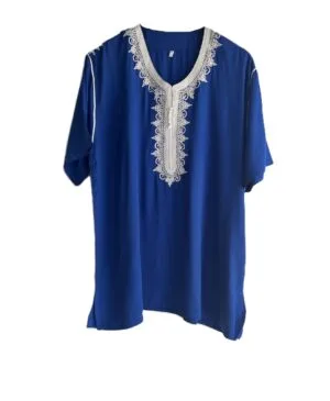 tunique-marocaine-blue Moroccan woman blue tunic