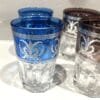 verres de couleur blue