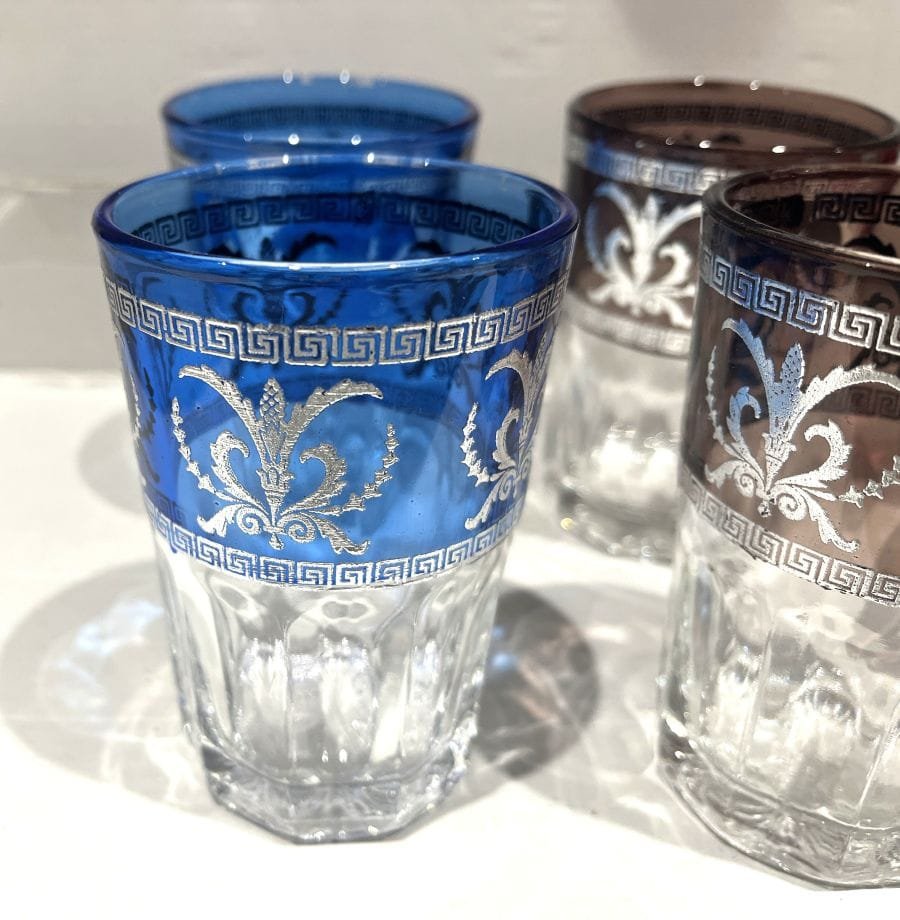 verres de couleur blue