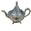 théière marocaine en argent gravée et polie,