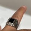 each Moroccan man ring showcases detailed decorative patterns that give it a distinctive vintage appearance.