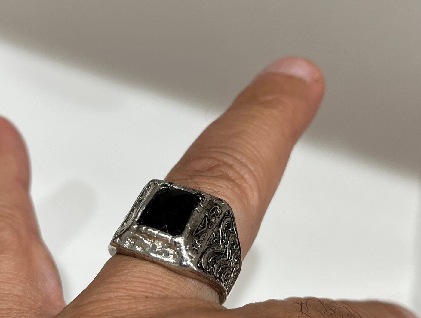 each Moroccan man ring showcases detailed decorative patterns that give it a distinctive vintage appearance.