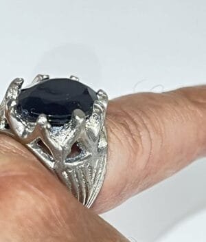 Bague marocaine homme avec pierre noire