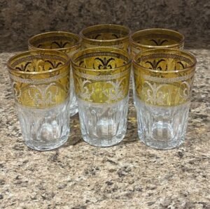 Handmade-Mint-Tea-Cups-yellow Service à thé traditionnel à la menthe