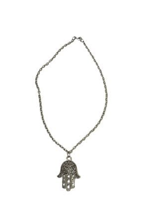 filigree hamsa necklace