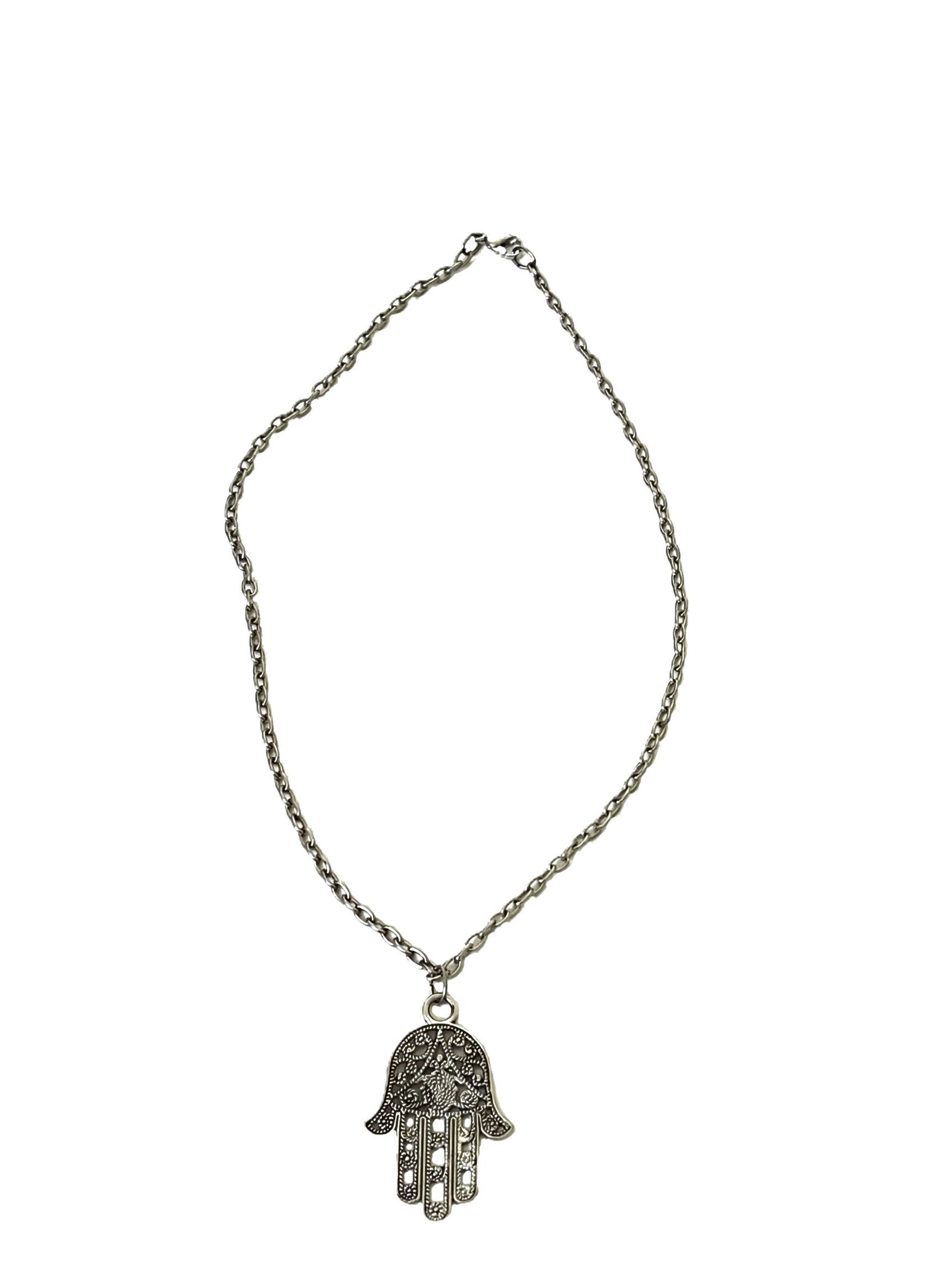 filigree hamsa necklace