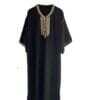 Caftan noir et or femme