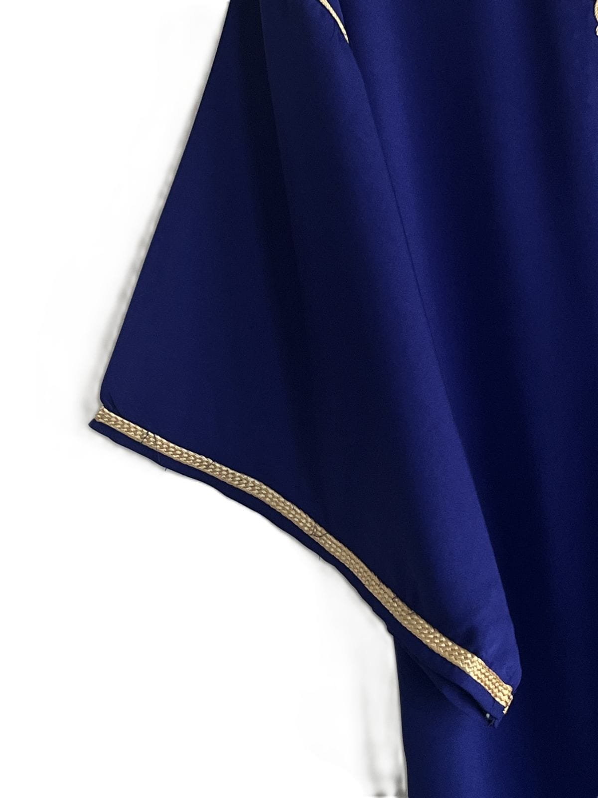 caftan avec manches courtes et evasées blue