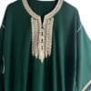 caftan vert marocain doré