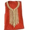 luxury-embroidered-moroccan-kaftan-maxi-dress-orange-design caftan orange doré