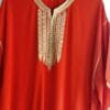 luxury-embroidered-moroccan-kaftan-maxi-dress-orange-front caftan femme