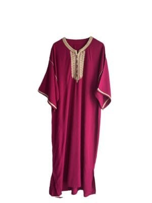 luxury-embroidered-moroccan-kaftan-maxi-dress-purple caftan marocain femme mauve rouge