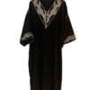 Robe bohème noire et dorée pour femme