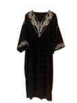 Robe bohème noire et dorée pour femme