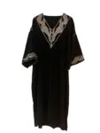 Black-gold-kaftan Robe bohème noire et dorée pour femme