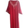 caftan-marocain-rouge-à-broderie-dorée Red moroccan kaftan-gold embroidery