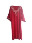 Red moroccan kaftan-gold embroidery