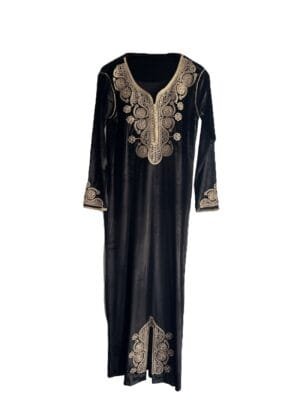 caftan marocain en velours noir