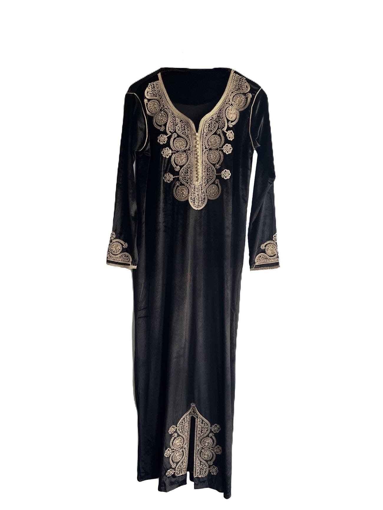 caftan marocain en velours noir