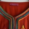 Moroccan kaftan orange with colorful broderies