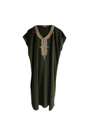 Olive-Green-kaftan vert olive caftan