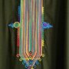 broderie multicolore kaftan maroc