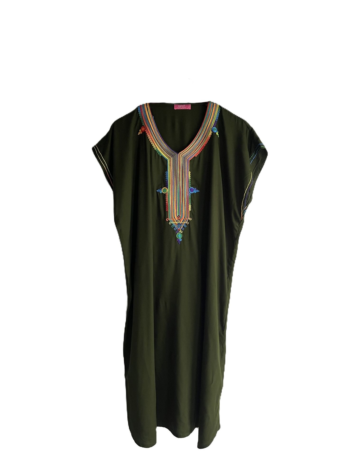 vert olive caftan