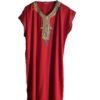 Kaftan court rouge femme