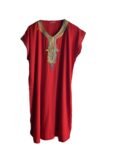 Kaftan court rouge femme