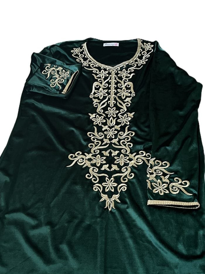 Moroccan dress suitable for weddings, celebrations, special occasions, cultural events, and elegant evening wear