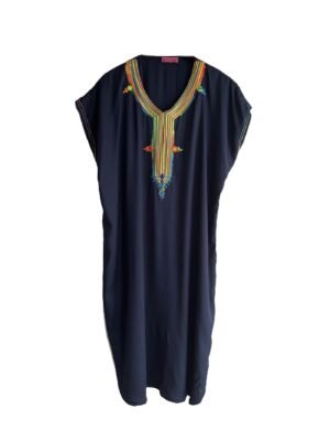 traditional-blue- kaftan caftan bleu femme
